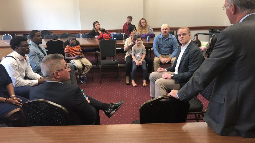 Republican Clay Tippins meets with families of children who rely on cannabis oil to treat serious illnesses.