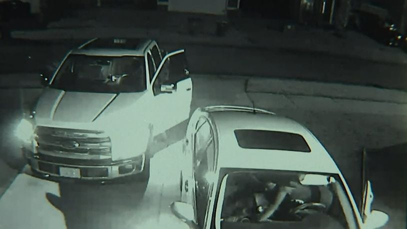 Surveillance video shows suspected car thieves at work in Cherokee County.