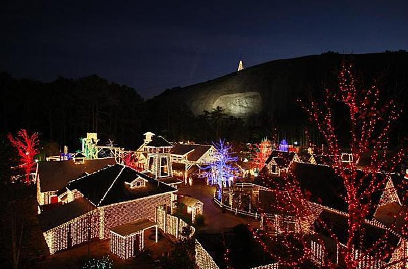 Stone Mountain Park celebrates Christmas with more than two million lights, holiday music and more.