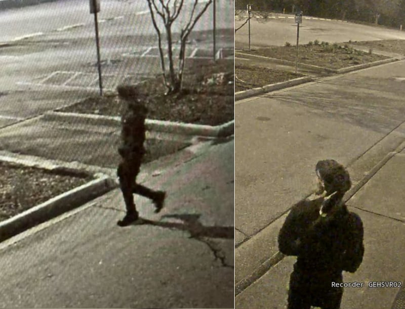 Gwinnett County police released these still images from surveillance video that shows a suspect in Tuesday morning's fatal shooting of a county correctional officer. Anyone with information on the suspect's identity is asked to contact police.