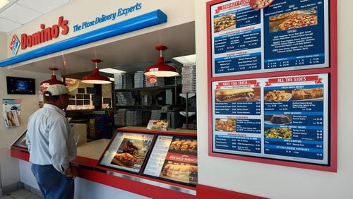 Domino's makes the top 10 of the American Customer Satisfaction Index Restaurant Report for 2016 in fast-food. (Photo by Kevork Djansezian/Getty Images)