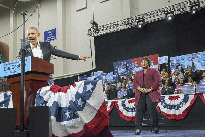 Barack Obama campaigns with Stacey Abrams
