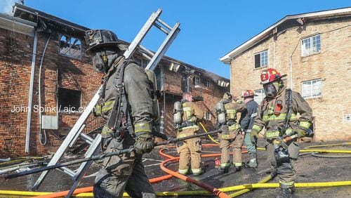 Atlanta fire officials called the two-alarm fire "suspicious."