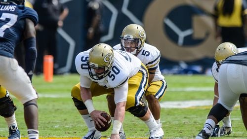 Georgia Tech offensive lineman Andrew Marshall will not play this season, having been ruled out for the season with a foot injury. (GT Athletics/Danny Karnik)