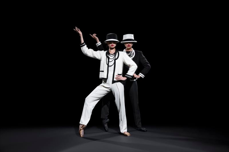 Atlanta Ballet dancers Mikaela Santos (left) and Fuki Takahashi in "Coco Chanel: The Life of a Fashion Icon."
Courtesy of Shoccara Marcus