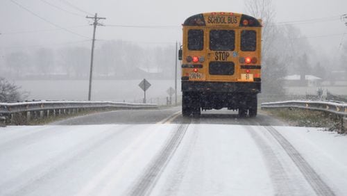 School systems around Georgia want to avoid having students and parents traveling during snow or ice. NICK GRAHAM/STAFF