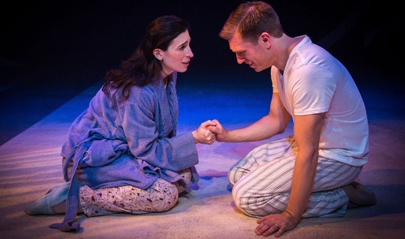 Actor’s Express’ epic drama “Angels in America” (featuring Cara Mantella and Joe Sykes) won four Suzi Bass Awards, including best production of a play. CONTRIBUTED BY CASEY GARDNER