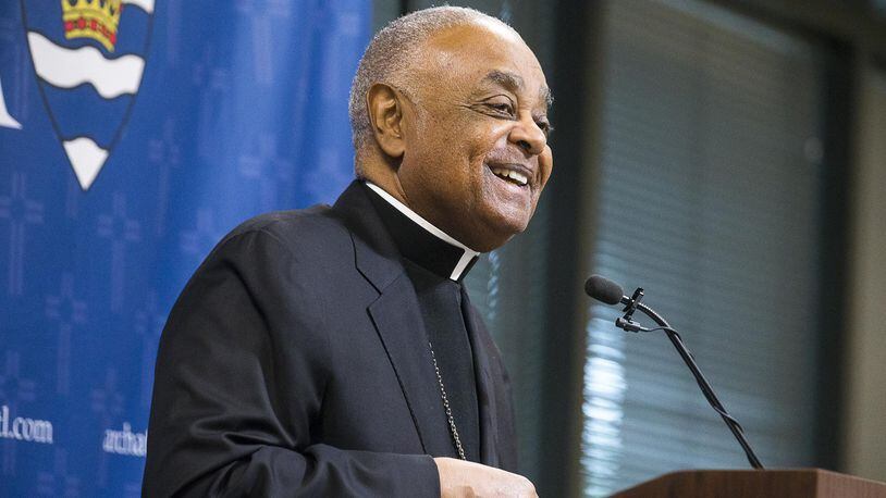 Archbishop Wilton D. Gregory speaks during a news conference at the Roman Catholic Archdiocese of Atlanta in Smyrna. Gregory was recently named the seventh Archbishop of Washington by Pope Francis. ALYSSA POINTER / ALYSSA.POINTER@AJC.COM