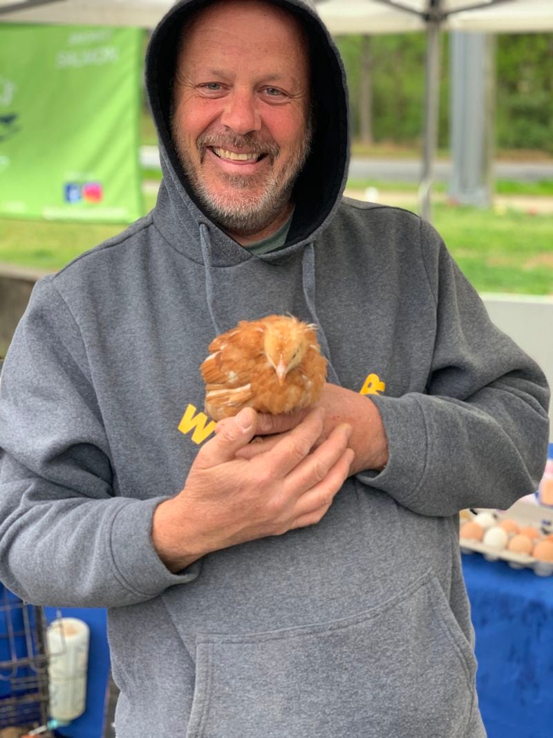 Brady Bala of Double B Farm is one of the longtime vendors at Brookhaven Farmers Market and brings eggs each week. (Courtesy of Christy Murray)