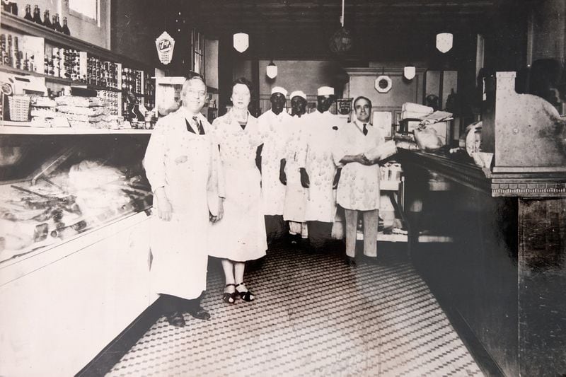 This vintage shot shows the staff members of Atkins Park in 1928. Courtesy of Atkins Park