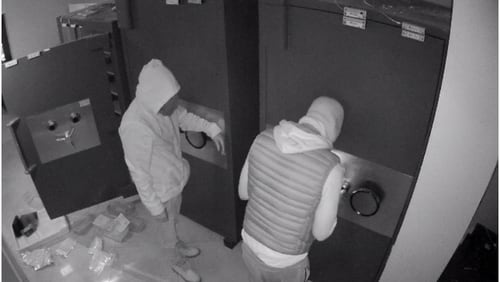 Atlanta police had been looking for these two masked gunmen who stole from the Icebox jewelry store in Buckhead.