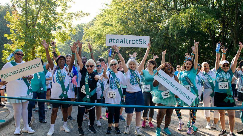 Volunteers are needed to help spread ovarian cancer awareness at the Georgia Ovarian Cancer Alliance Teal Trot 5K walk/run will take place at 9:30 a.m. Saturday, Sept. 16 at Chastain Park. (Courtesy Georgia Ovarian Cancer Alliance)