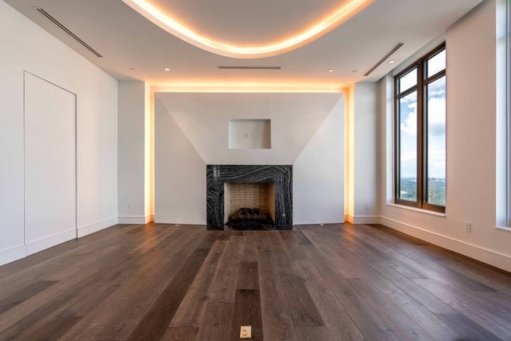 $13 million Buckhead penthouse living room