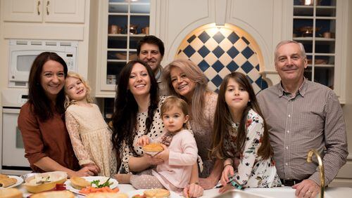 Pouch Pies is a family business. Seen here (from left) are Chantelle Malcher, Sarah Enslin, Charmaine Enslin, Sean Enslin, Claire Enslin, Jane Malcher, Catherine Enslin and Dave Malcher. Courtesy of Tanya Jacobs Photography