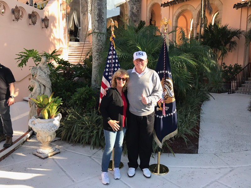 Mary Tulko of Lake Worth was one of 16 Trump supporters invited to Mar-a-Lago on Dec. 30 to meet the president. (Photo courtesy of Mary Tulko)