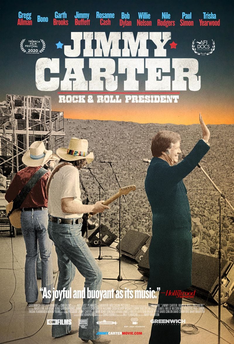 "Jimmy Carter Rock & Roll President" includes comments from Willie Nelson, Bob Dylan, Gregg Allman and Bono.