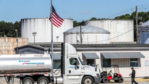 Gas tankers filled up and gasoline flowed at the Chevron Doraville Terminal at 4026 Winters Chapel in DeKalb County on Friday, May 14, 2021, a week after Colonial Pipeline shut down its 5,500-mile system in response to a cyberattack.