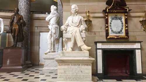 The U.S. House voted Tuesday to remove Georgia's statue of Alexander Hamilton Stephens and other Confederate leaders from the Capitol. Stephens was the vice president of the Confederacy, and his statue holds a prominent place in Statuary Hall.
