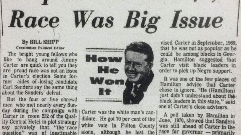 Bill Shipp, then political editor of The Atlanta Constitution, performed a post-mortem of Jimmy Carter’s defeat of former Gov. Carl Sanders in 1970.