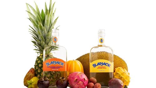 Jackfruit and mangosteen-pineapple vodkas from Slapjack. Courtesy of Paul Cheney