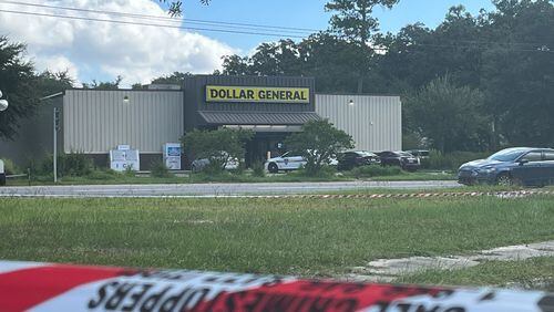 Authorities said three people were killed in a racially motivated attack at a Dollar General store in Jacksonville, Florida, on Saturday.