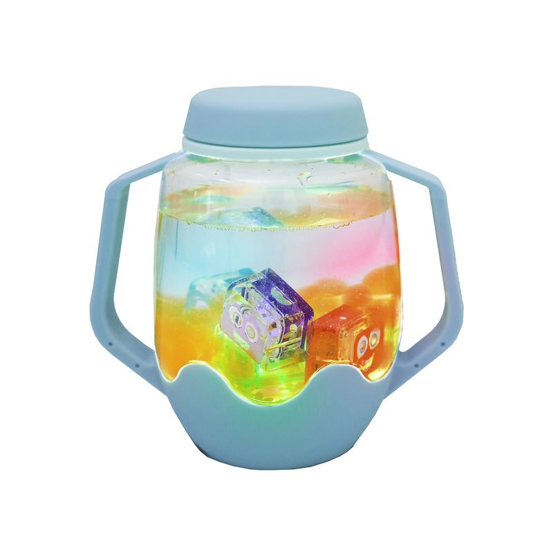 Add water, tap the Glo Pals sensory jar and watch it change colors.
(Courtesy of Glo Pals)
