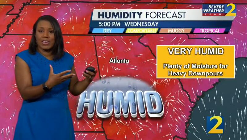 High humidity will contribute to high heat index values this week, according to Channel 2 Action News meteorologist Eboni Deon.