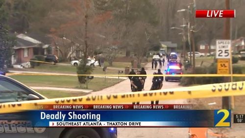 Police are investigating a shooting death that occurred Wednesday afternoon in the 400 block of Thaxton Drive in southeast Atlanta. (credit: Channel 2 Action News)