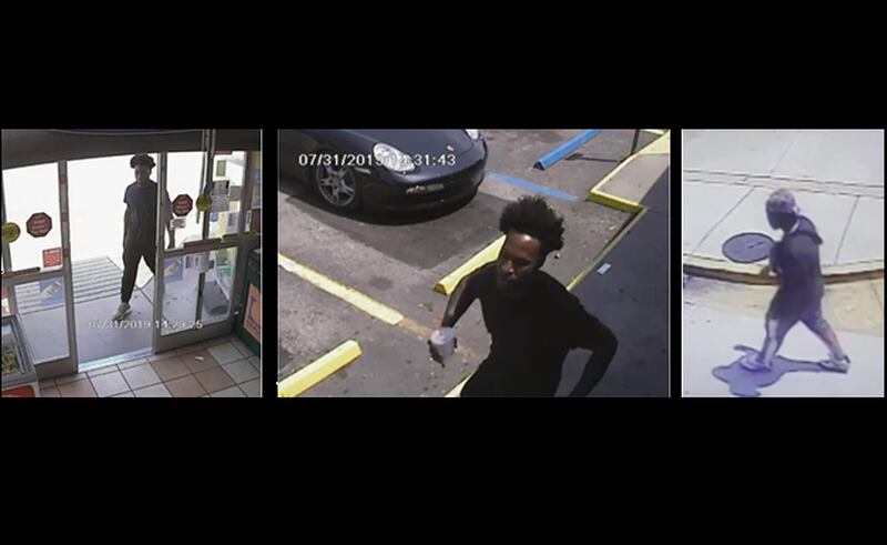 Gwinnett County police previously released these photos to try to find the two suspects believed to have robbed at least two people after arranging to buy items via the app LetGo.