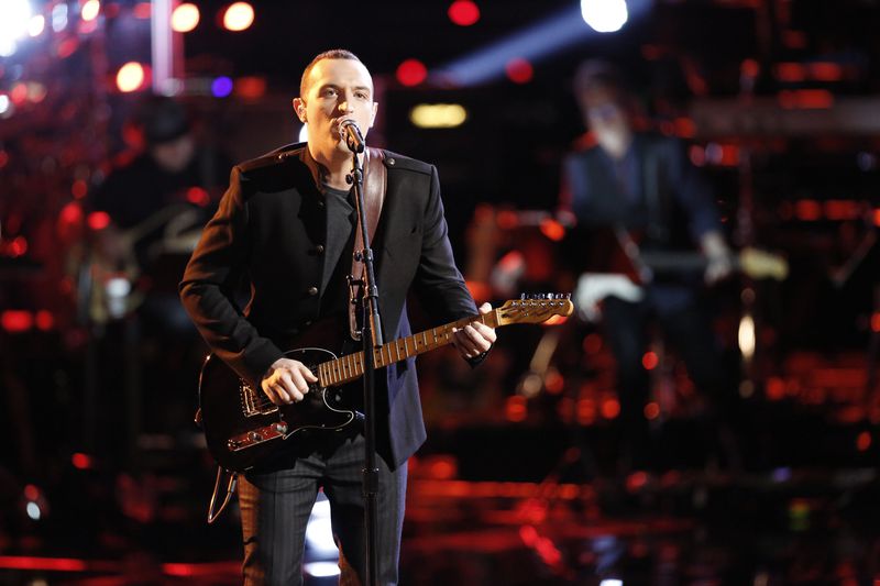 THE VOICE -- "Live Playoffs" Episode 1113A -- Pictured: Aaron Gibson -- (Photo by: Tyler Golden/NBC)