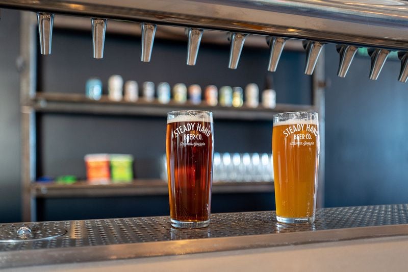 Steady Hand Beer Co. has 24 taps in its new taproom on Atlanta’s Westside. CONTRIBUTED BY MARY POWELL PHOTOGRAPHY