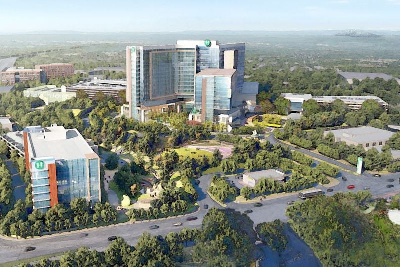 A rendering of the proposed North Druid Hills campus of Children's Healthcare of Atlanta, which is intended to replace its Egleston location.