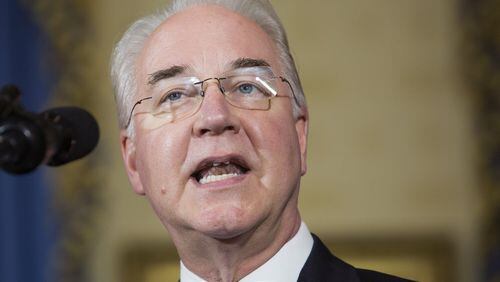 U.S. Rep. Tom Price spent almost $2.5 million in campaign funds in 2015 and 2016, ahead of his re-election in November. His virtually unknown Democratic opponent, Rodney Stooksbury, did not spend a dime on the race beyond Georgia’s $5,220 qualifying fee. (Photo by Chris Kleponis - Pool/Getty Images)