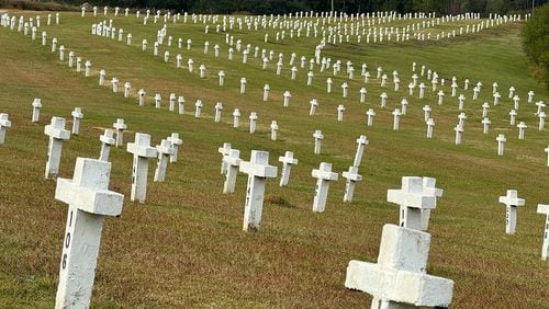The Georgia State Prison Cemetery in Reidsville provides burials for prison inmates when private or family burials are not available. Between 2020 and 2022, at least 90 people were victims of homicide throughout all of Georgia’s prisons. (Lewis Levine)