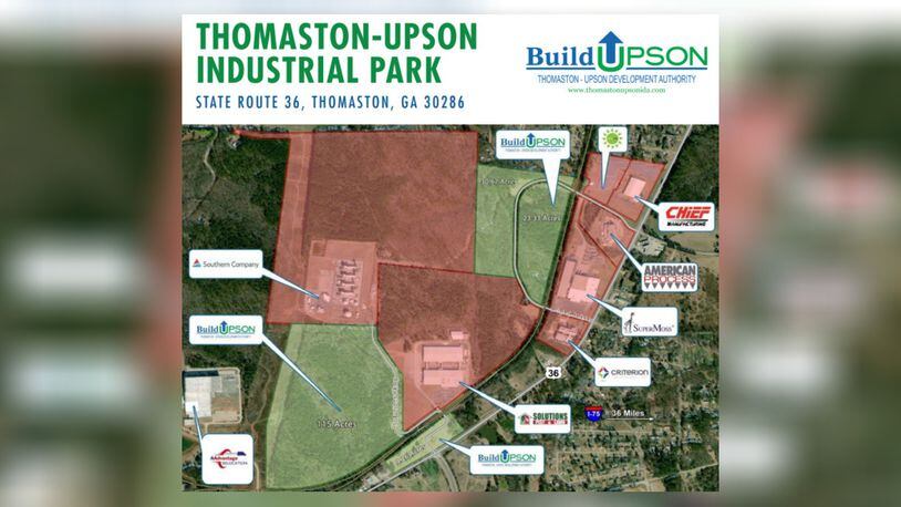 This is a site map of Thomaston-Upson Industrial Park, where Green Georgia LLC will build its new headquarters.