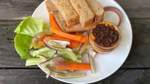 Empire State South’s pimento cheese with bacon marmalade never gets old; enjoy it with toast or an added side of crudités. Wendell Brock for The Atlanta Journal-Constitution