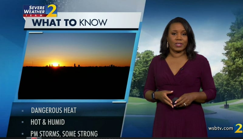 Channel 2 Action News meteorologist Eboni Deon said hot and humid conditions will continue throughout the work week.