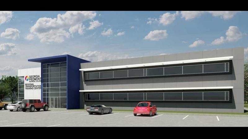 This rendering shows a planned Regional Transportation Training Center that will be built in Lithonia for Georgia Piedmont Technical College. PHOTO CONTRIBUTED.