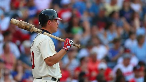 Chipper Jones spent 19 years with the Braves, batting .303 and 468 home runs.
