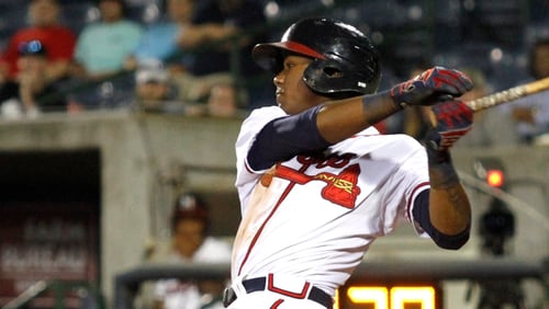 Ronald Acuna is hitting .333 in Triple-A.  (Photo Ed Gardner, Mississippi Braves)