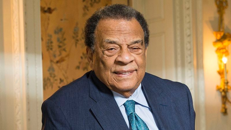 Former United States Ambassador Andrew Young poses for a portrait inside the Swan House at the Atlanta History Center in 2018. (ALYSSA POINTER/ALYSSA.POINTER@AJC.COM)