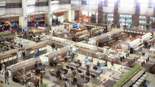 The Mall of Georgia's food court will be "reimagined" into "The Dining Pavilion."