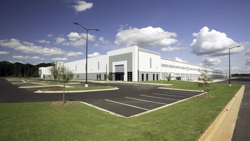A rendering of a new warehouse at the Lambert Farms Logistics Center in McDonough, where developer Panattoni Development Co., said it is starting a 1.55 million square foot expansion. SPECIAL
