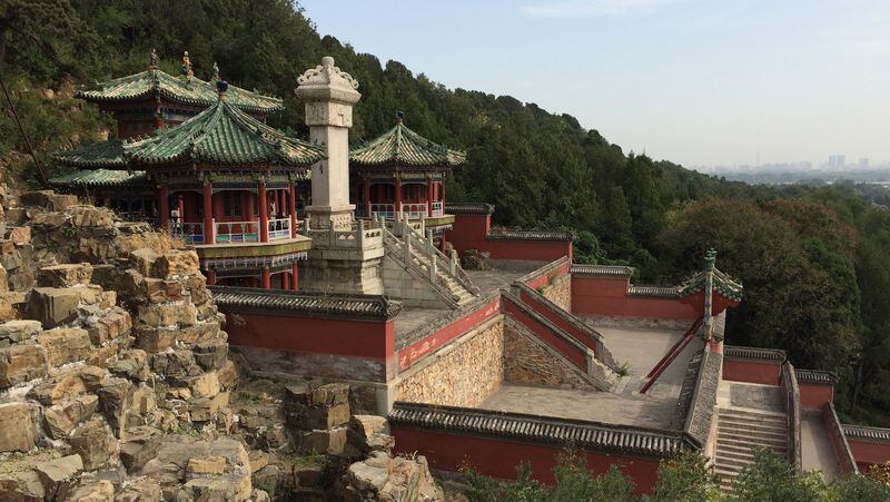 A mountainside view of one of the buildings at the Summer Palace in Beijing in September 2017. (Thomas Huang/Dallas Morning News/TNS)