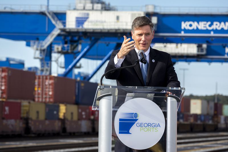The Georgia Ports Authority's President and CEO Griff Lynch is leading a rapid expansion of the facilities at the Port of Savannah and is working to address issues related to the growth, such as a housing crunch. (AJC Photo/Stephen B. Morton)