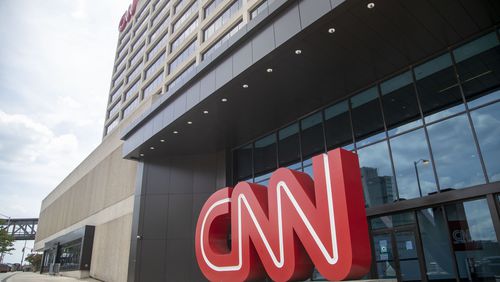 The exterior of the CNN Center building located in Atlanta. (Alyssa Pointer / Alyssa.Pointer@ajc.com)