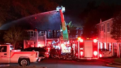 Nearly 20 apartments in Stockbridge were destroyed by a fire Thursday night.