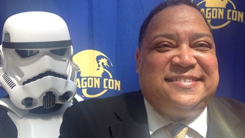 City Councilmember Michael Julian Bond is known around City Hall for his affinity for comics and science fiction. He said that he and his family are regular attendees to Dragon Con. Mayor Kasim Reed noted that next week, Bond will likely be found in the Batmobile.