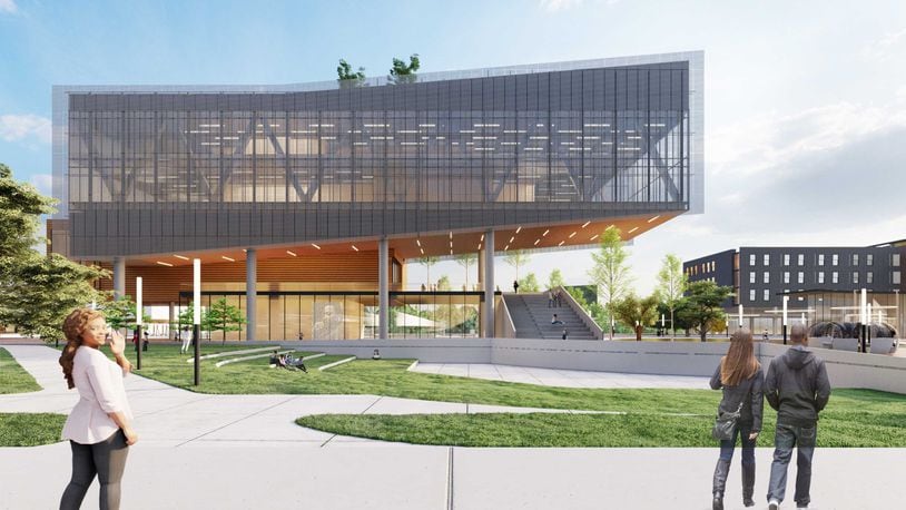This rendering shows the proposed Propel Center, a facility that will be built at the Atlanta University Center that will be an education and innovation hub for students attending Atlanta's historically Black colleges and universities as well as other HBCUs nationwide. The center will be funded by Apple and Southern Co.