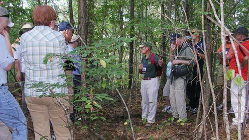 Charlie Crawford leads a tour of the Civil War battlefields of New Hope Church and Pickett's Mill in Paulding County, two historic sites with some measure of protection, in September.